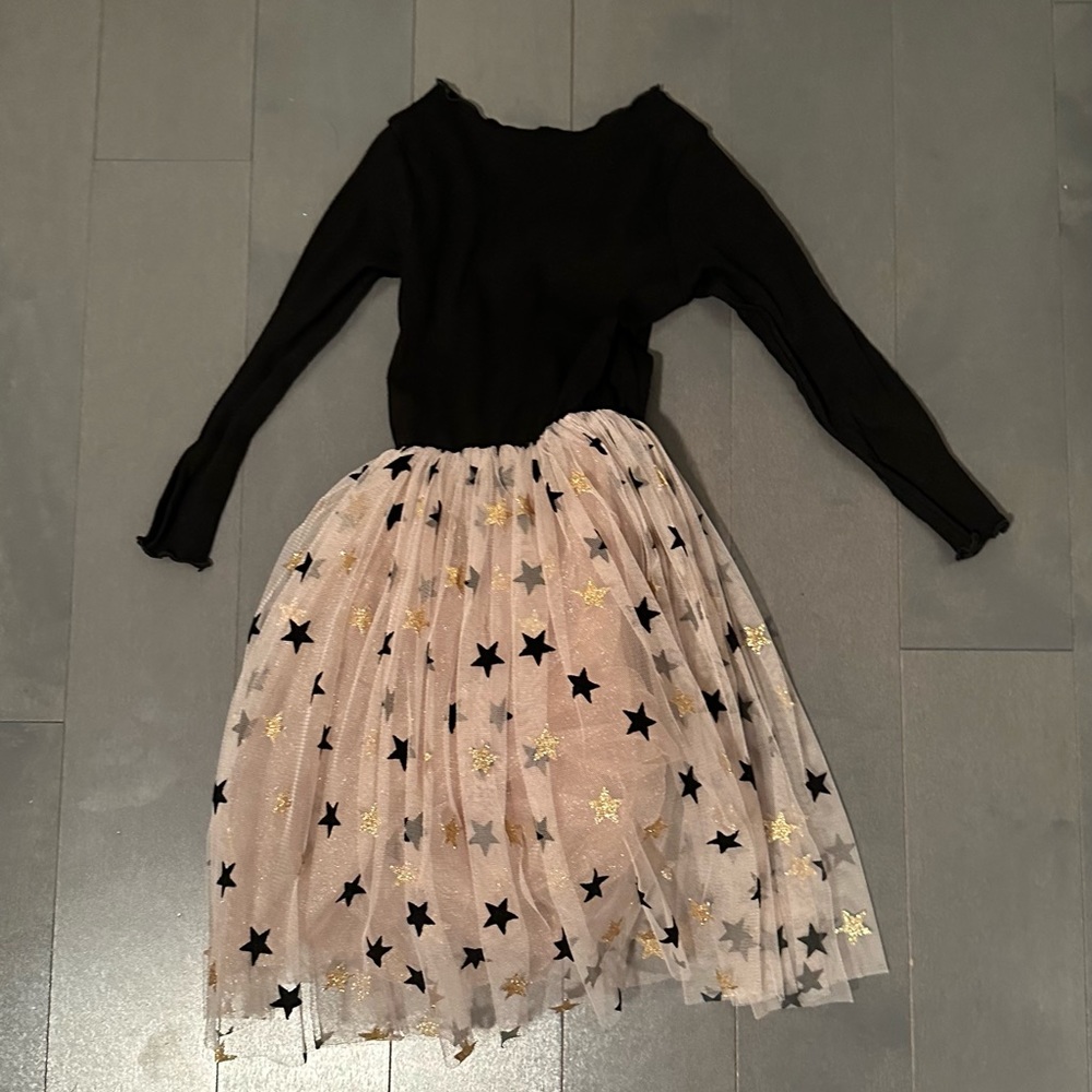 Tiny stars long sleeve Parker dress 5-6T